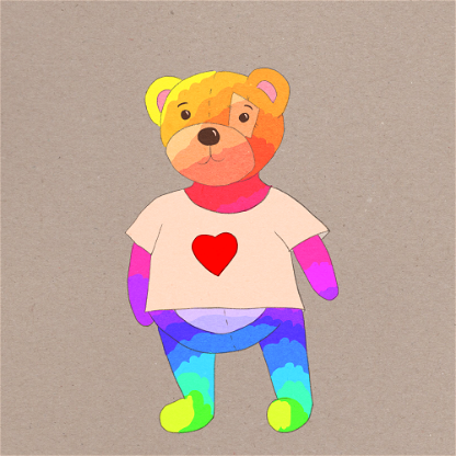 Watercolour Bear 024