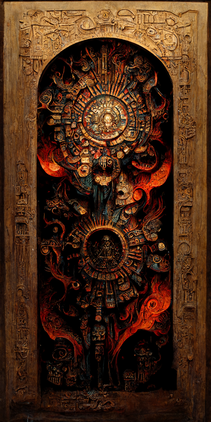 Estilo Azteca Woodcarvings #87
