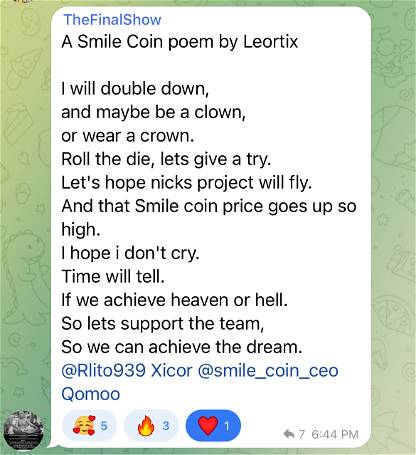 A Smile Coin Poem by Leo
