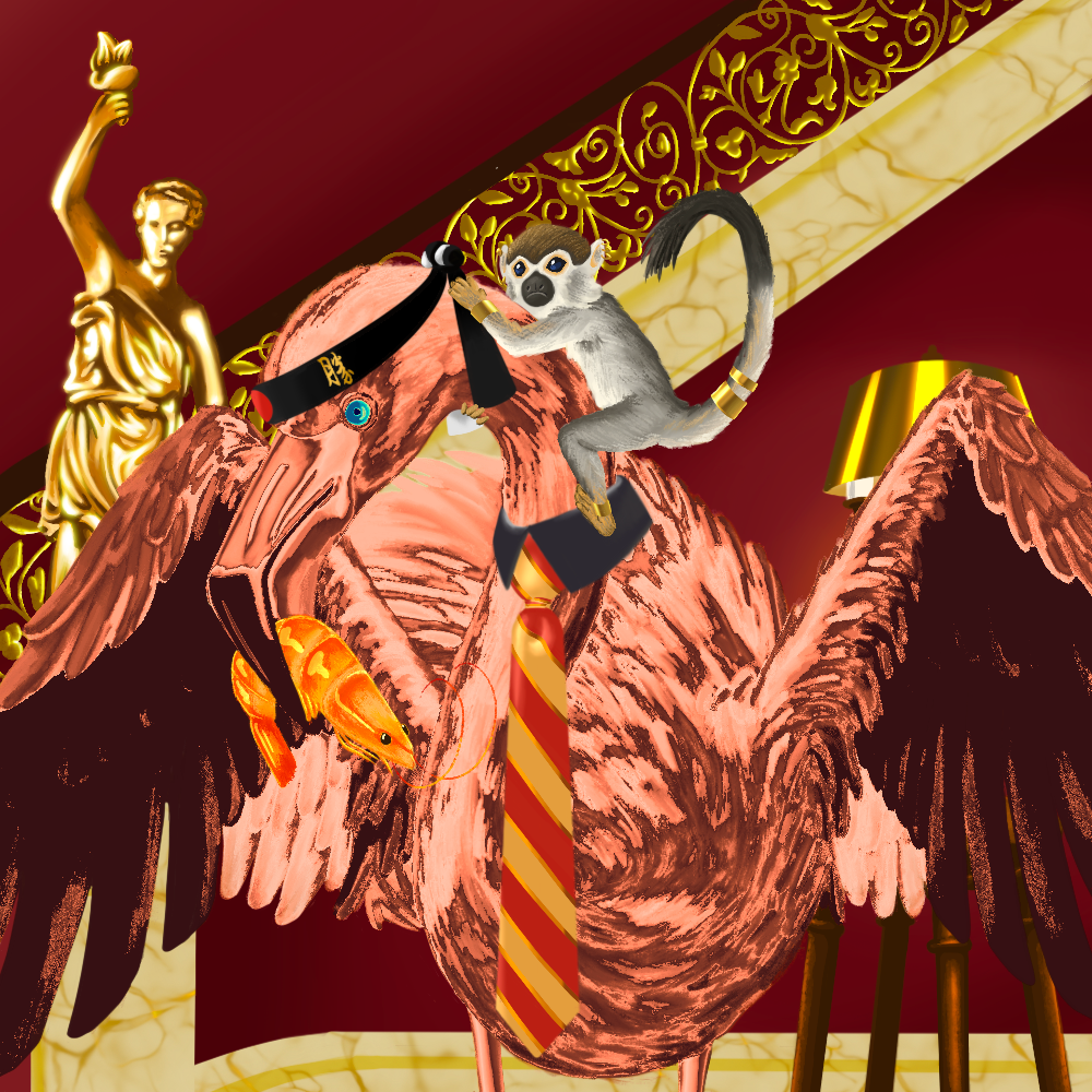 Rly Rly Rich Flamingo #12 NFT on Algorand
