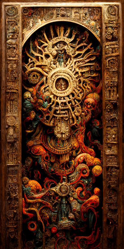 Estilo Azteca Woodcarvings #39