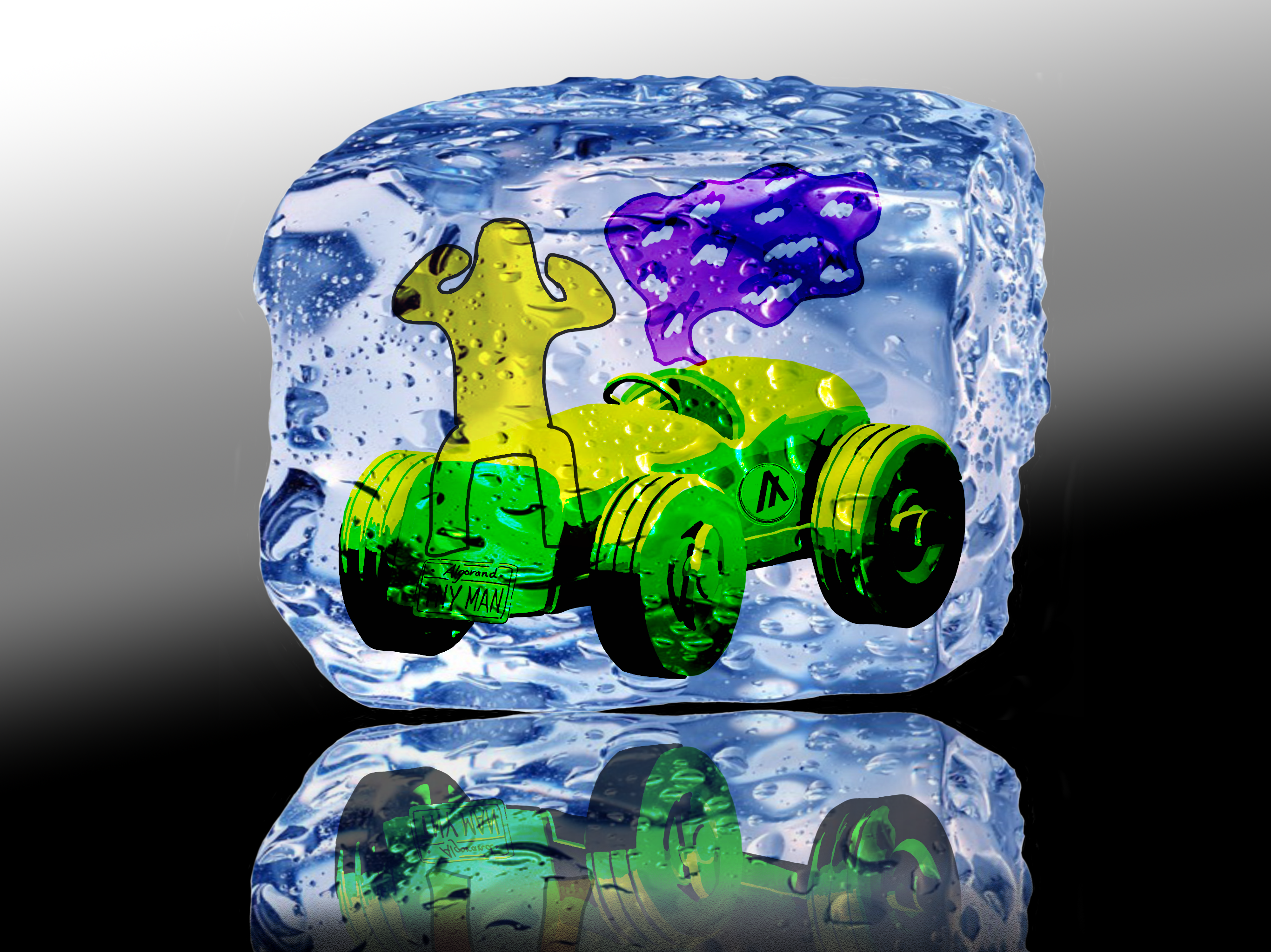 Ice Cubed Broken Tinyman Car NFT on Algorand