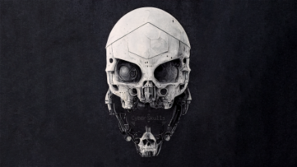 Cyber Skulls 4K wallpaper (1)