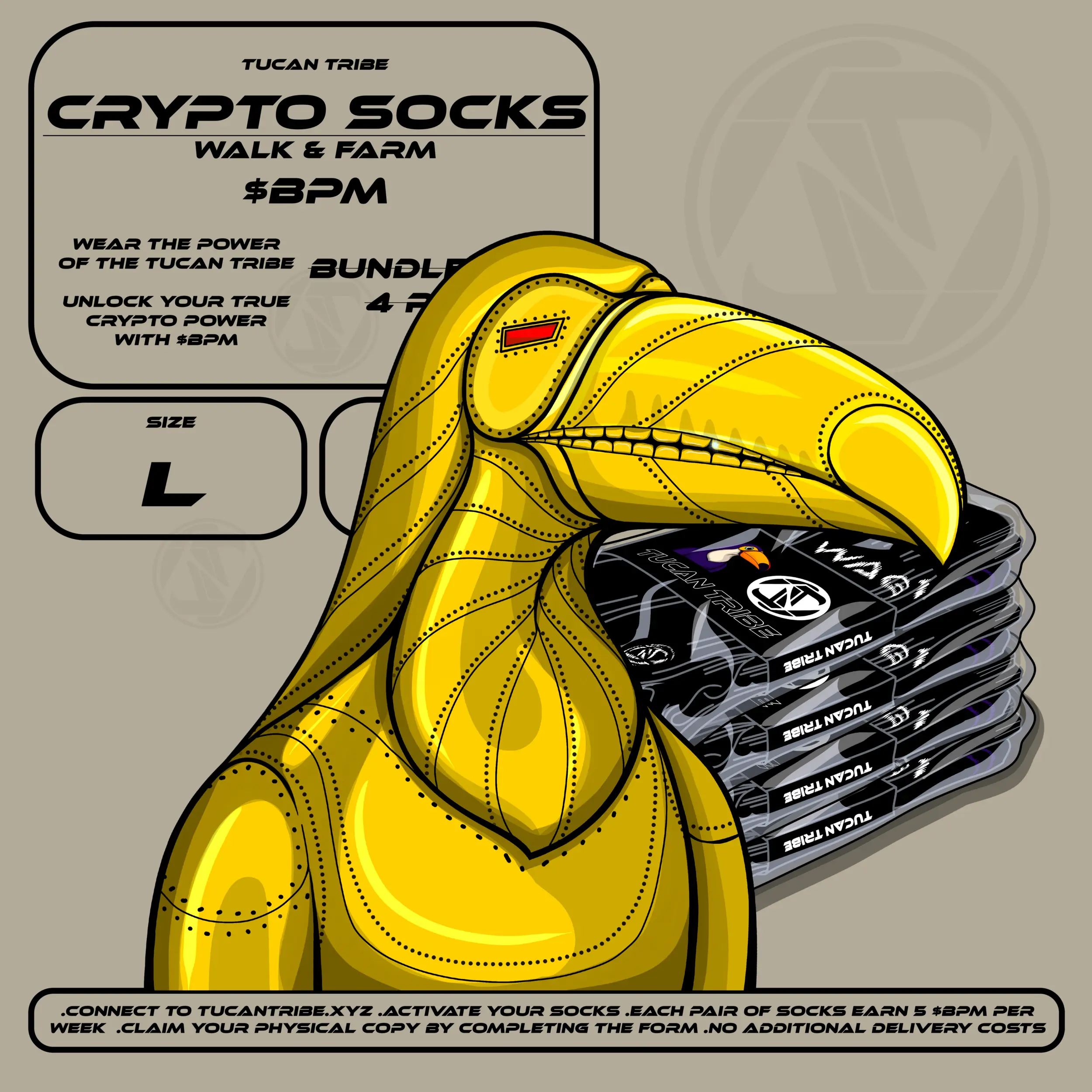Tucan Tribe Crypto Socks #314 NFT on Algorand