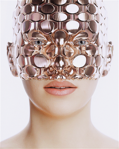 Rose Gold Woven Mask 01