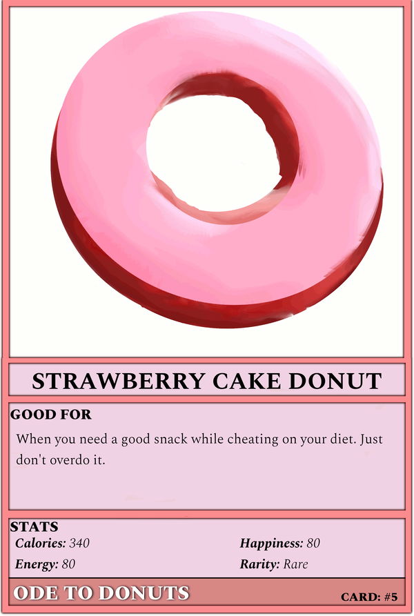 An image of #5 - Strawberry Cake Donut (ANI)