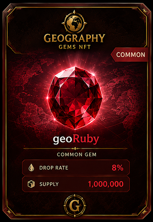 Geography Ruby NFT on Algorand