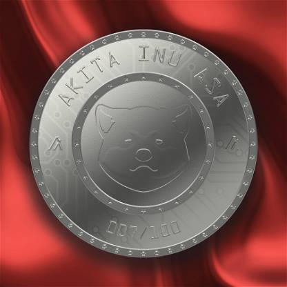 Akita Inu Asa Silver Coin #7