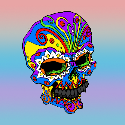 Blu Skull - Rainbow
