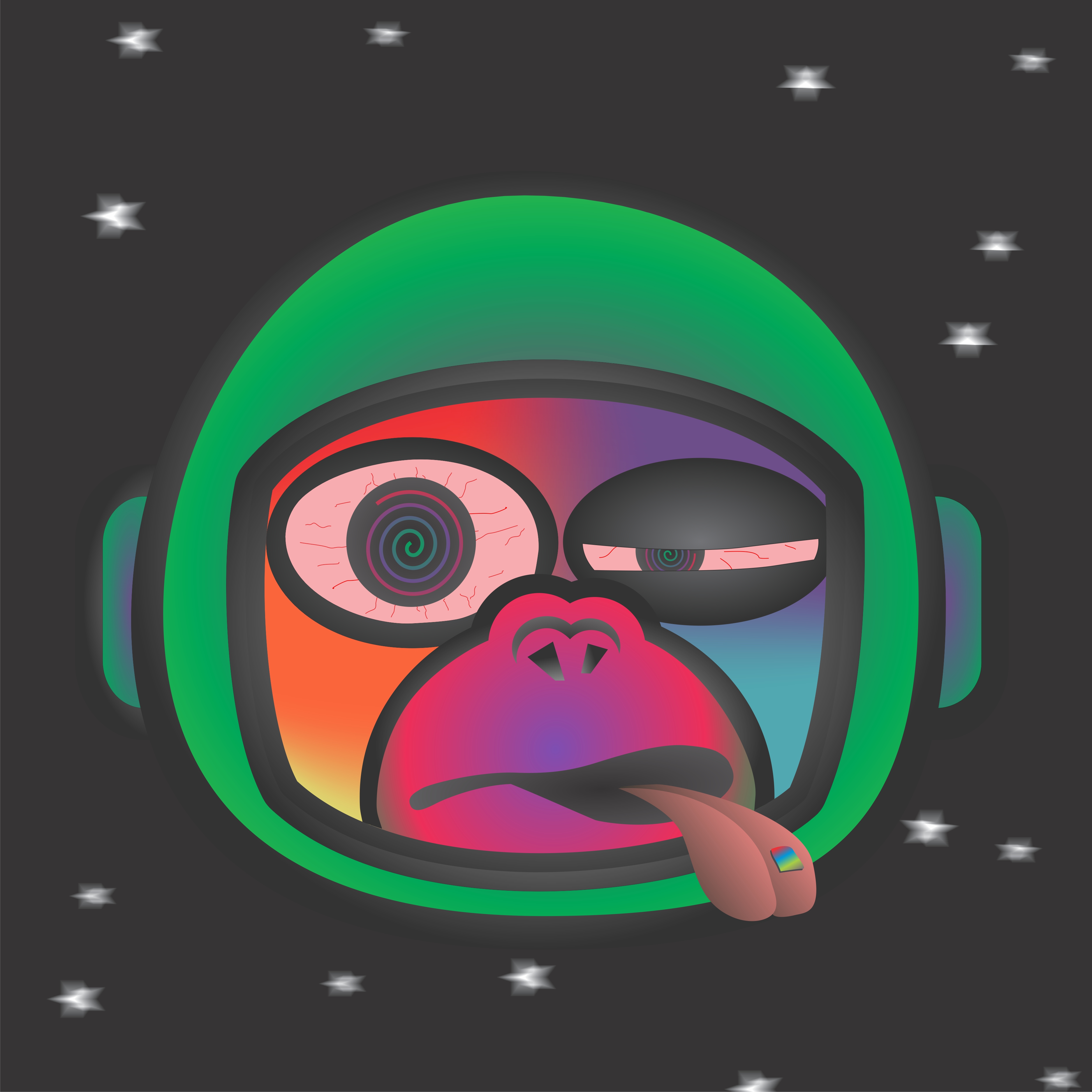 Space Monkey Tripper NFT on Algorand