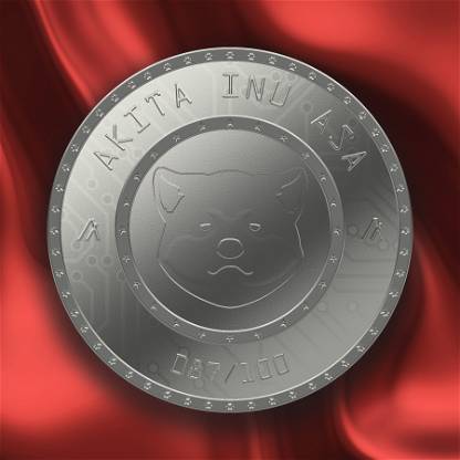Akita Inu Asa Silver Coin #87