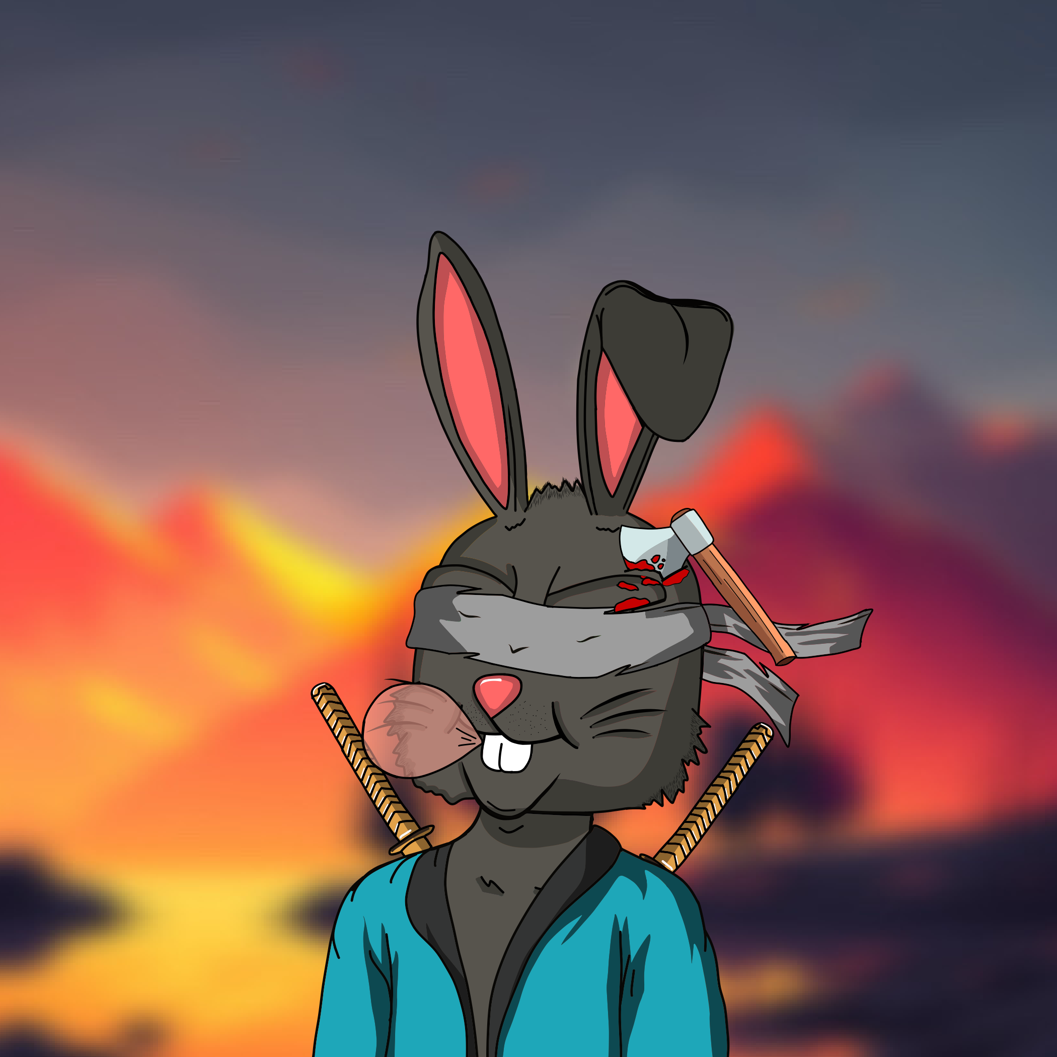 Mean Rabbit V1 #487 NFT on Algorand