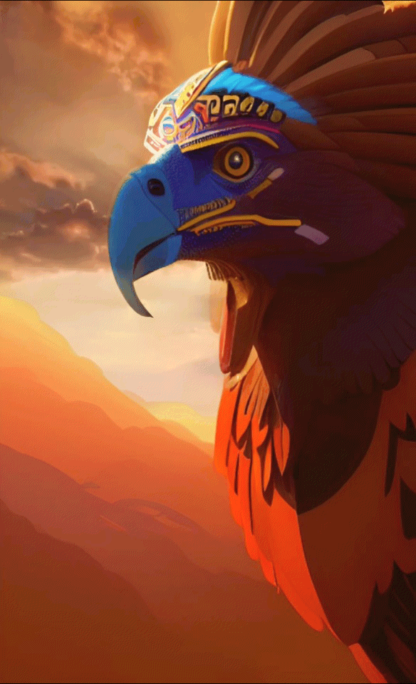 Eagle at dusk 