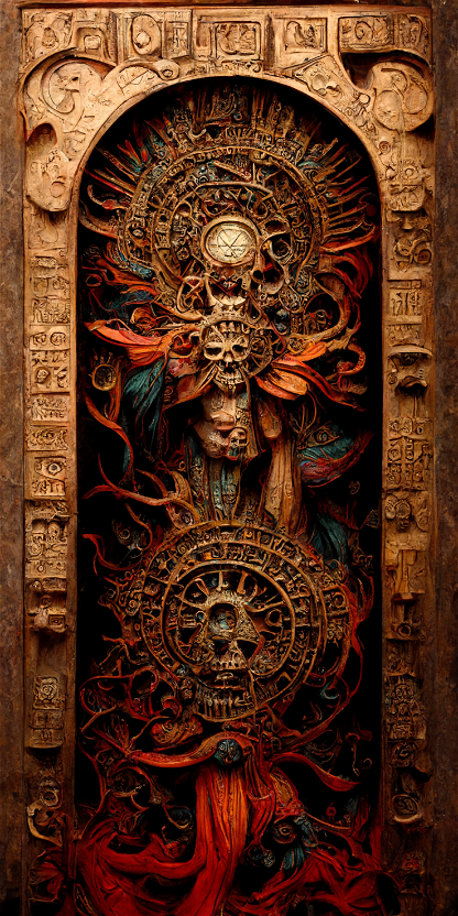 Estilo Azteca Woodcarvings #78
