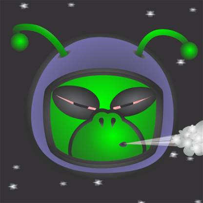 Space Monkey Alien Smoke