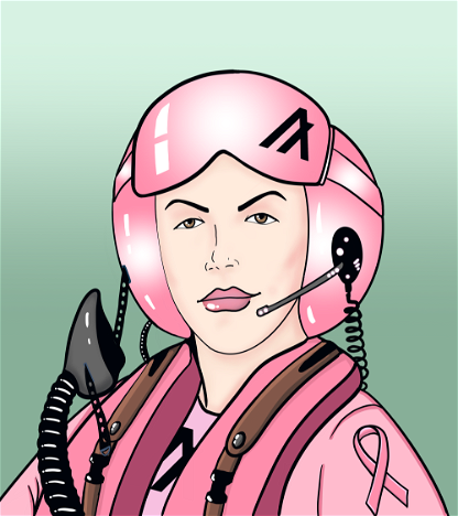 Women Pilots #14 - Pink Ribbon
