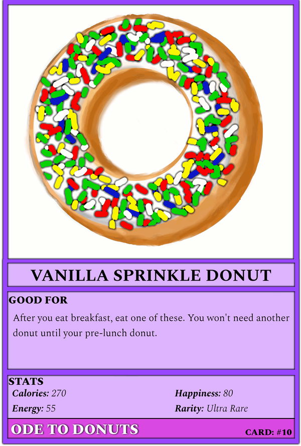 Image of #10 Vanilla Sprinkle Donut (Ani)