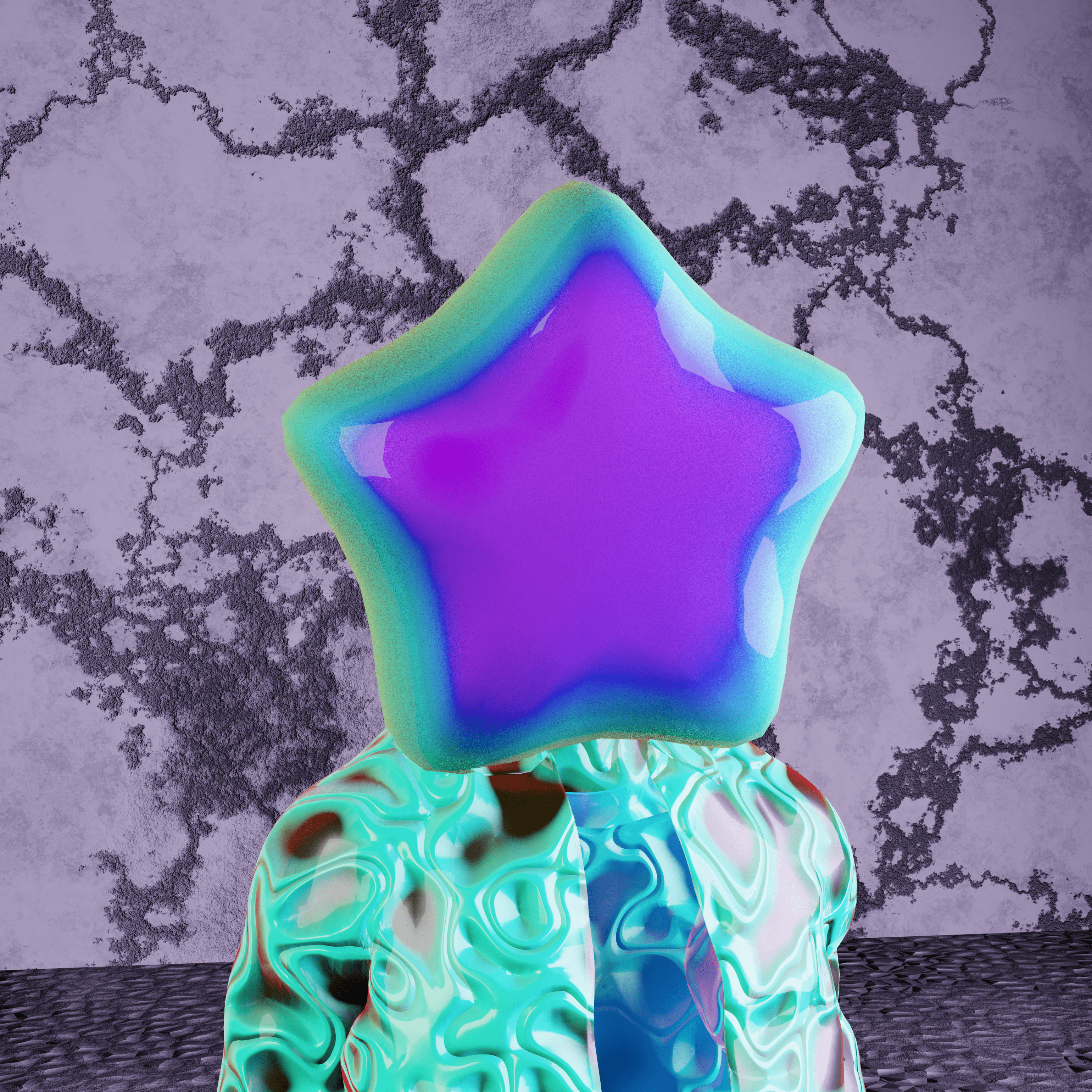 Creastic HEad #010 - Stars NFT on Algorand
