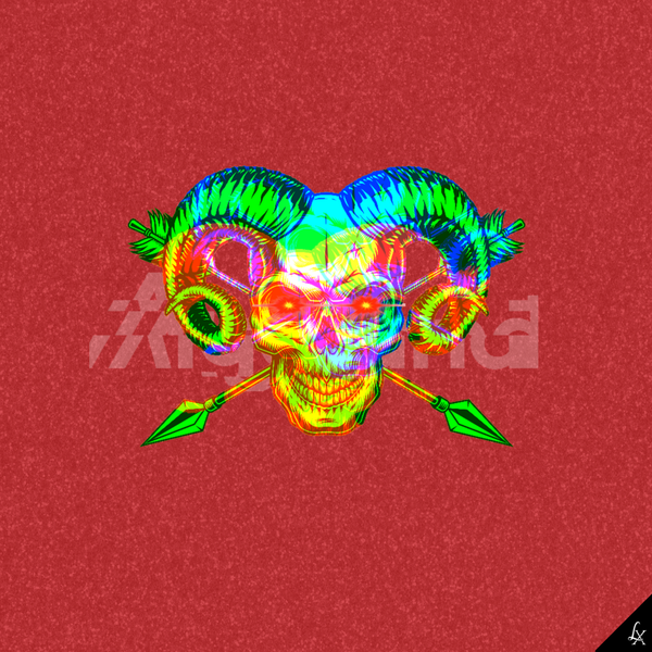 An image of Linx Golden Ram Skull #017