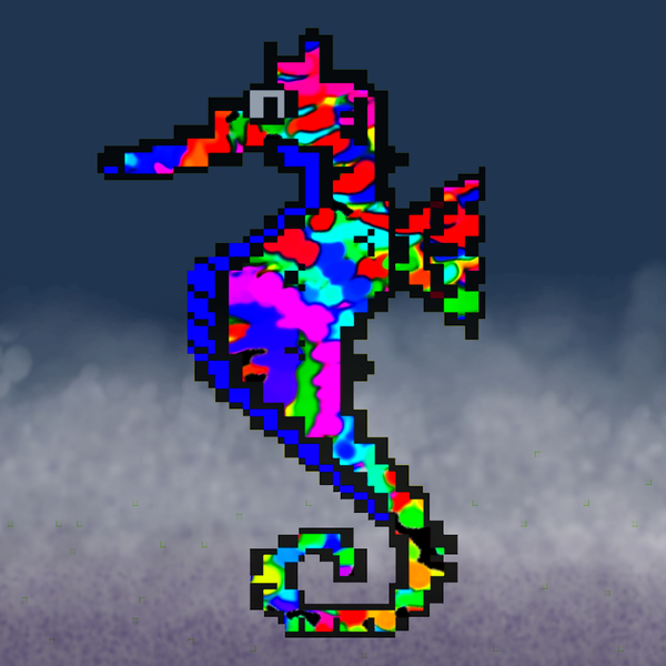 An image of Acid Seahorse Collab #150