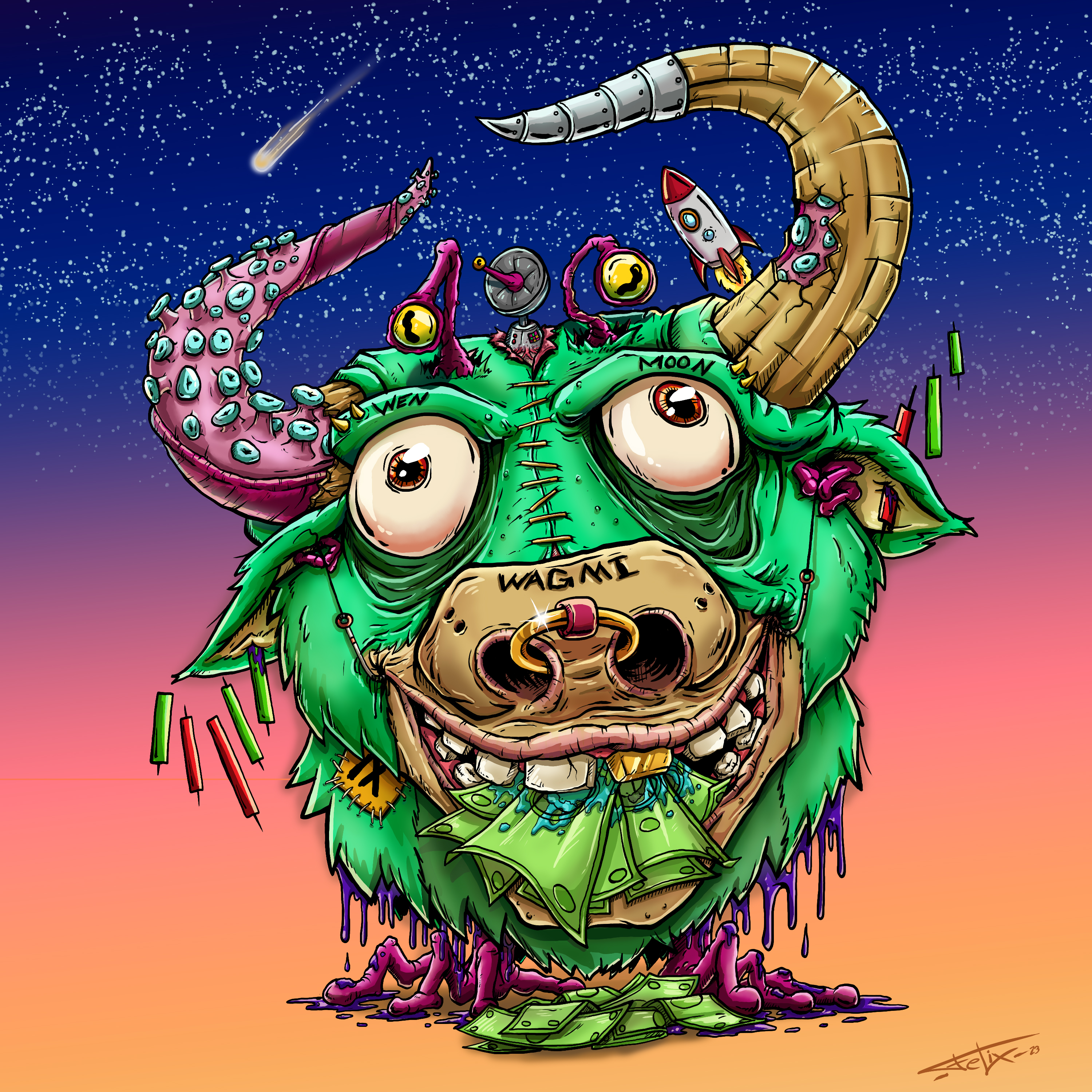 Guillotoons #10  NFT on Algorand