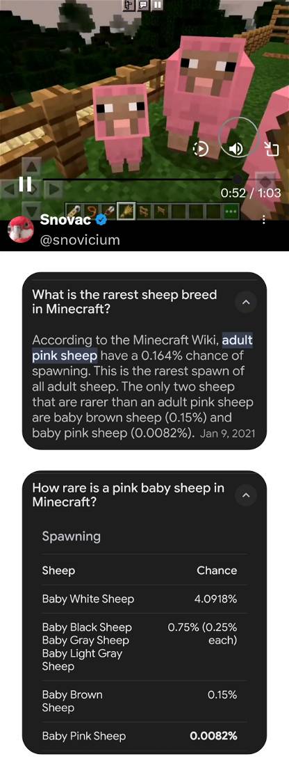 Minecraft Baby Pink Sheep
