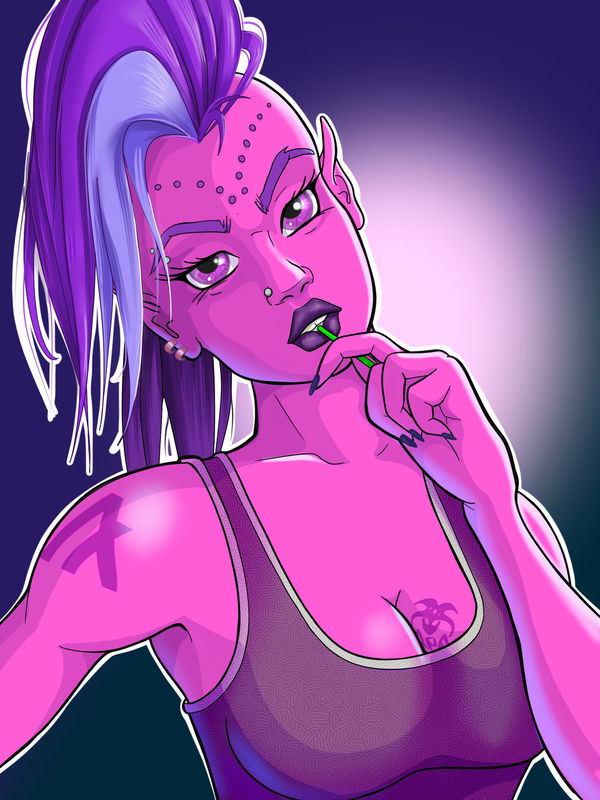 An image of AlienSelfie#001 - AlgoPink