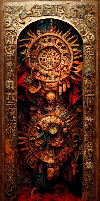 Estilo Azteca Woodcarvings #98