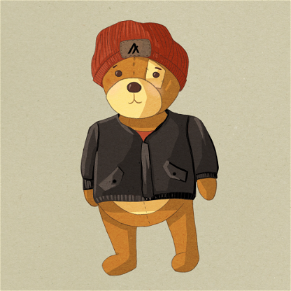Watercolour Bear 019