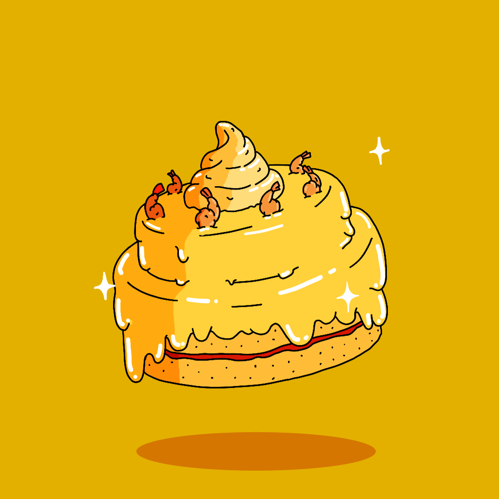 Golden Shrimp Cake