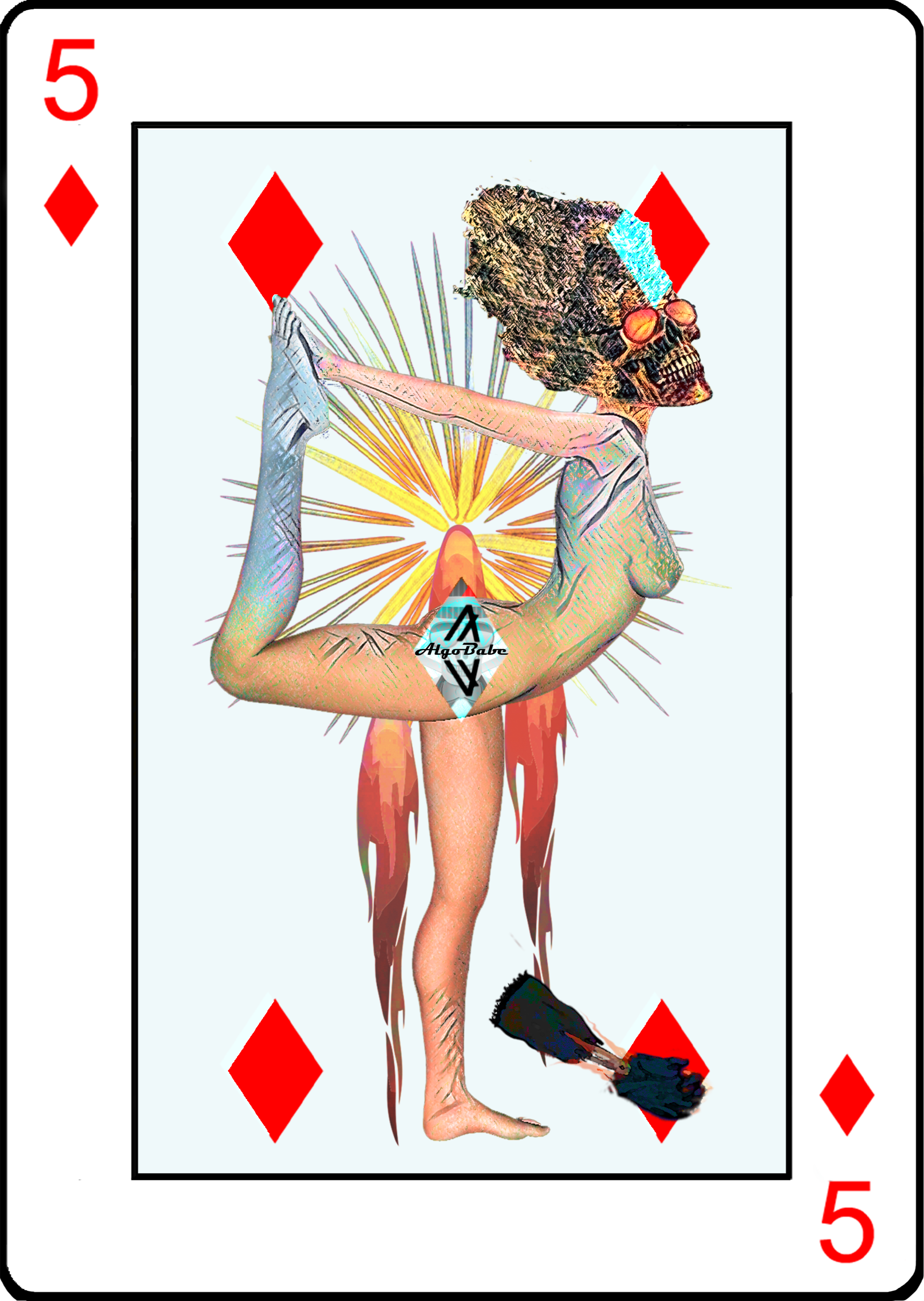 AlgoBabe #295: 5 of Diamonds NFT on Algorand