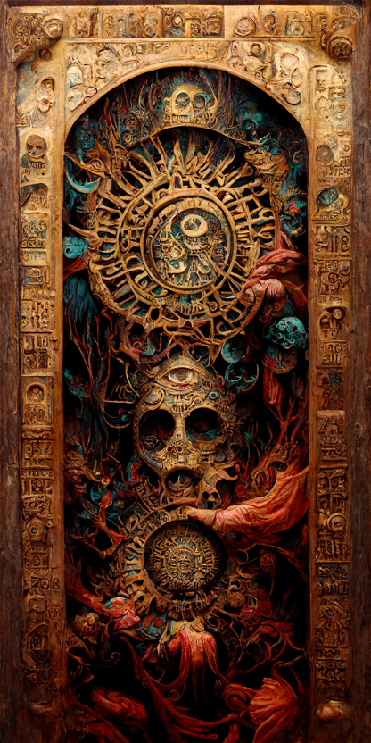 Estilo Azteca Woodcarvings #75