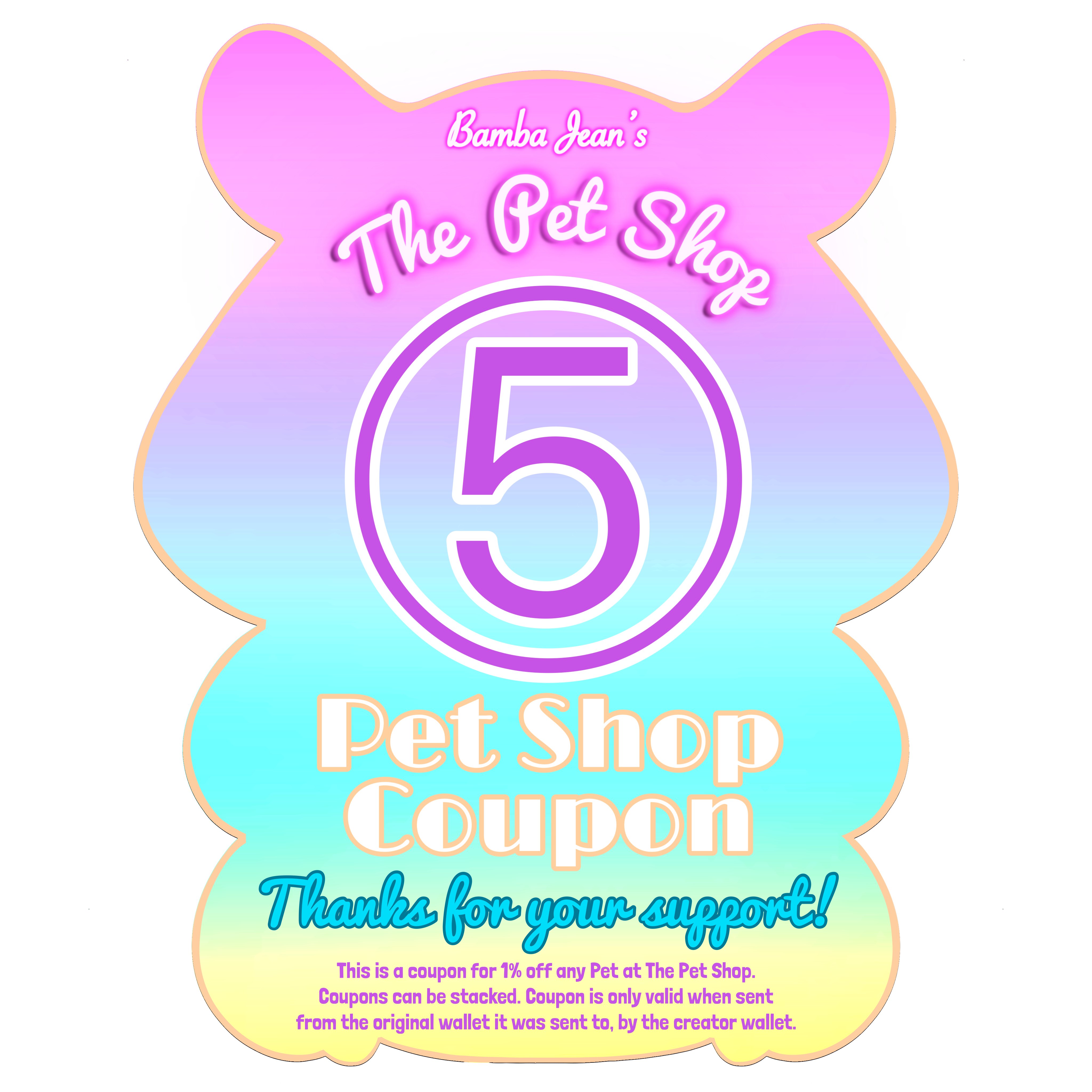 Pet Shop Coupon 5 NFT on Algorand
