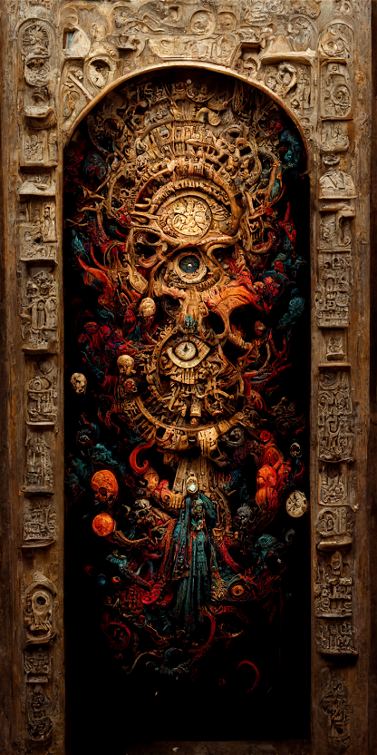 Estilo Azteca Woodcarvings #94