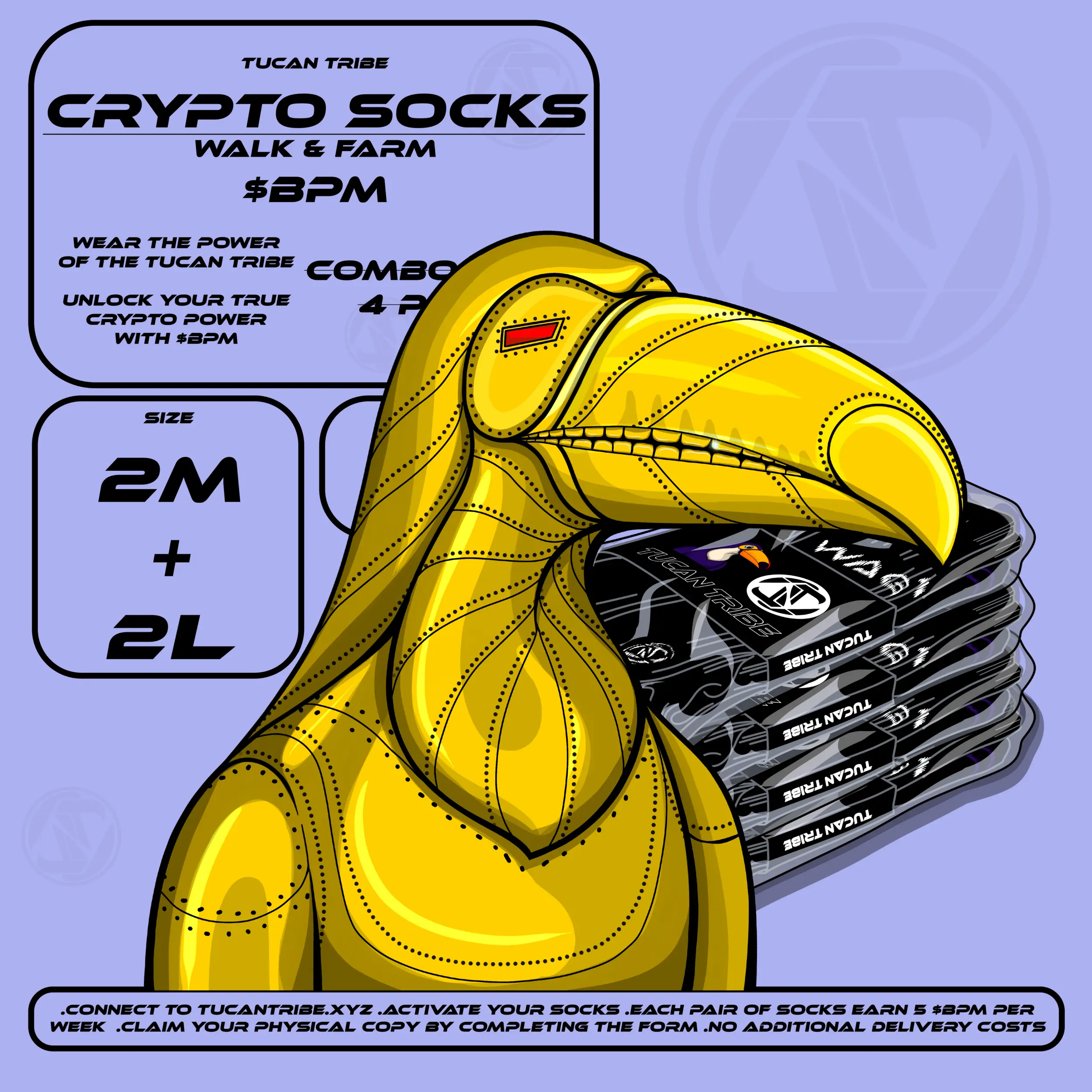 Tucan Tribe Crypto Socks #301 NFT on Algorand