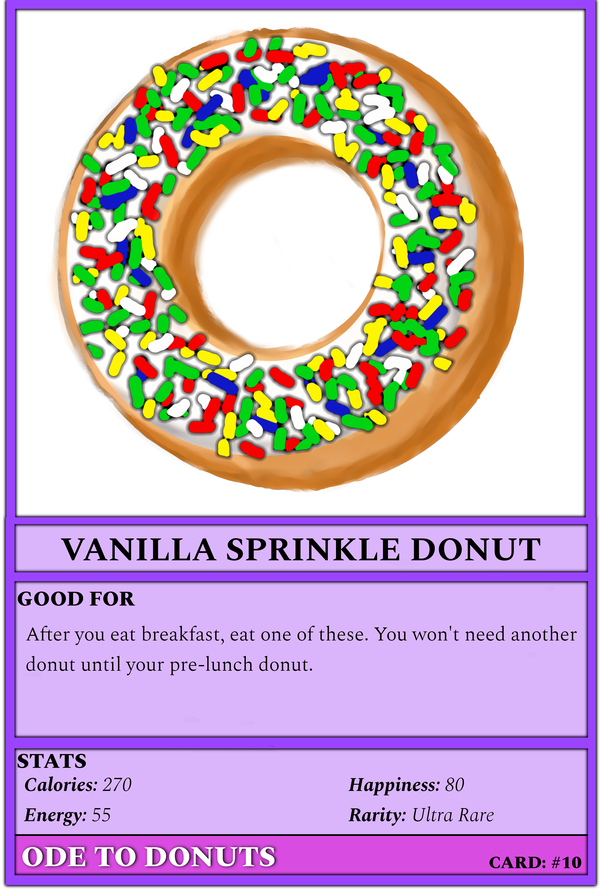 An image of #10 Vanilla Sprinkle Donut (IMG)