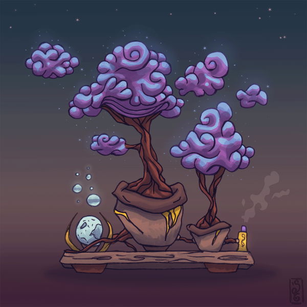 Image of AlgoFauna #26: Moon Cloud Bonsai