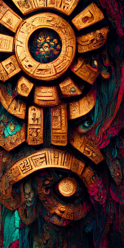 Estilo Azteca Woodcarvings #104