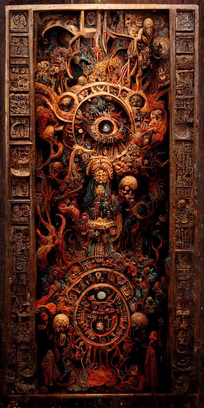 Estilo Azteca Woodcarvings #79