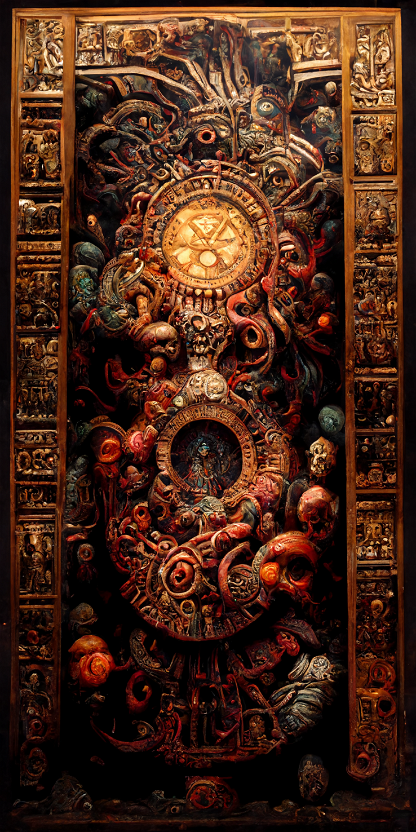 Estilo Azteca Woodcarvings #91