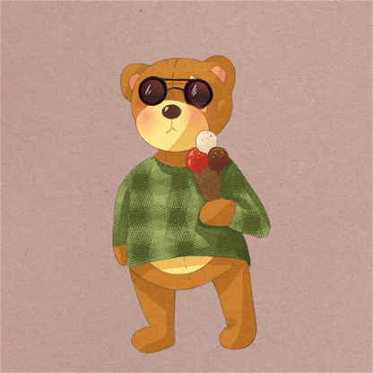 Watercolour Bear 015