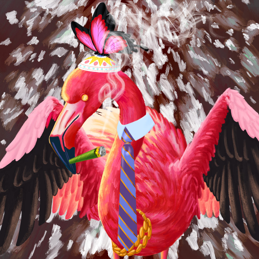 Rly Rly Rich Flamingo #36 NFT on Algorand