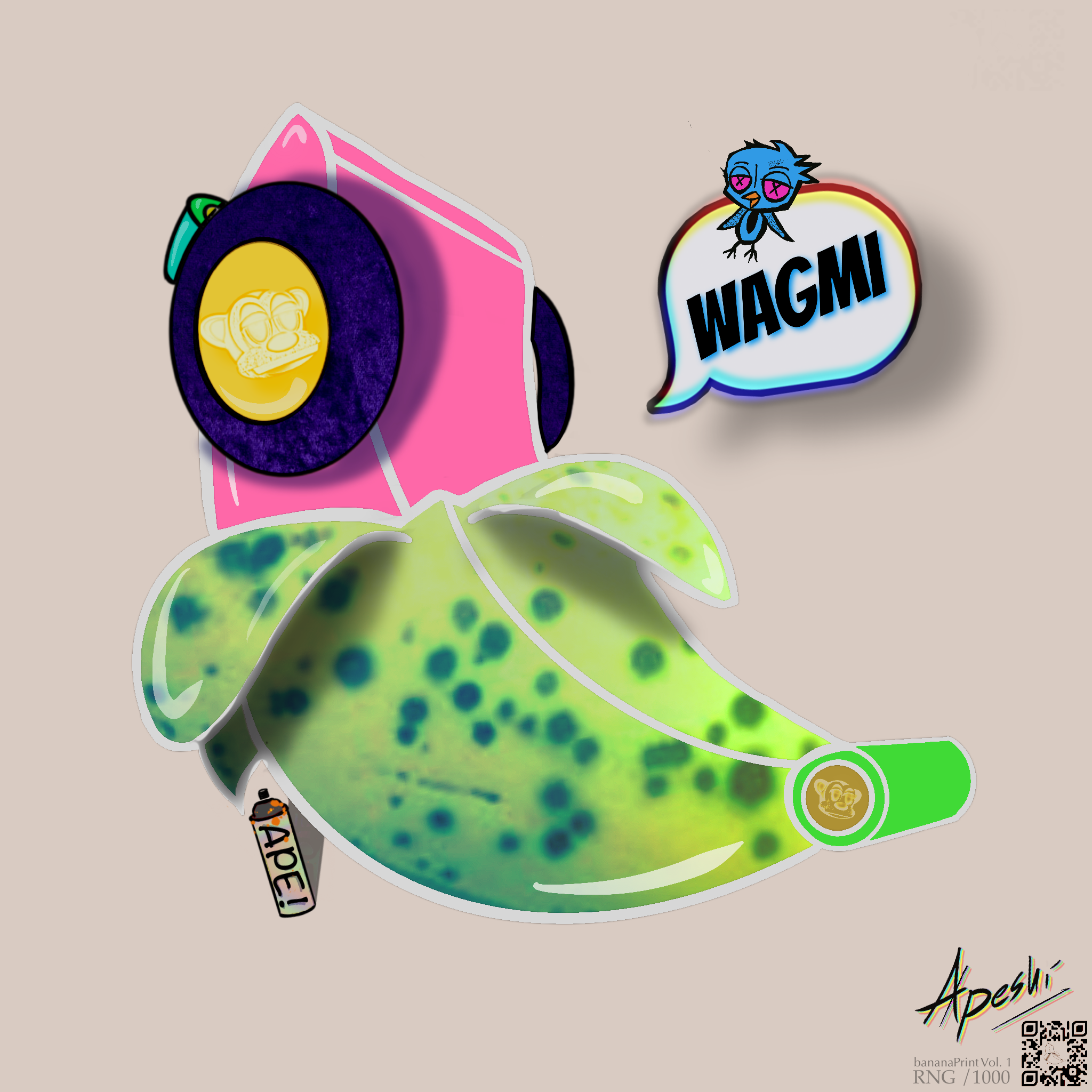bananaPrint_Collection #838 NFT on Algorand