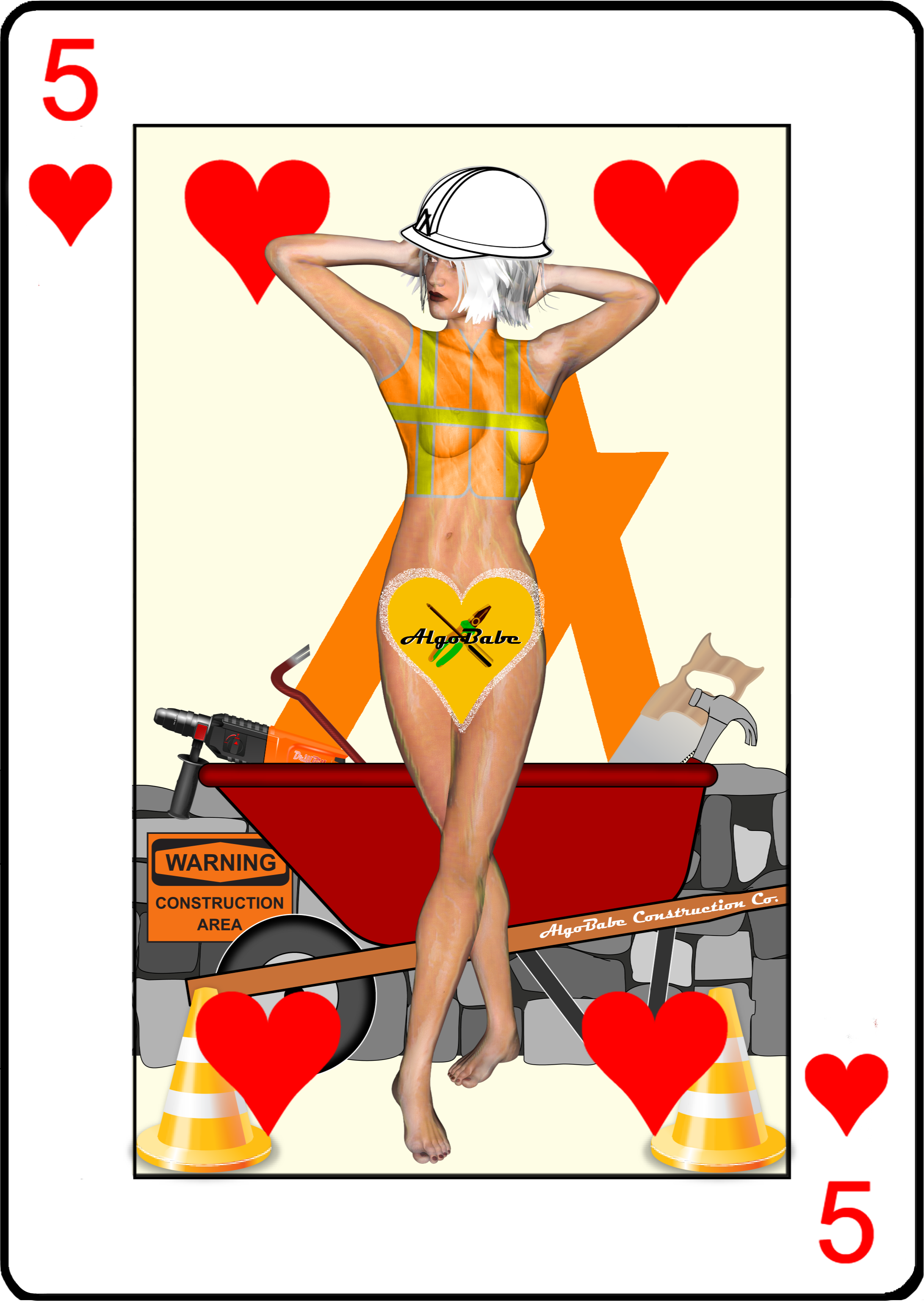AlgoBabe #321: 5 of Hearts NFT on Algorand