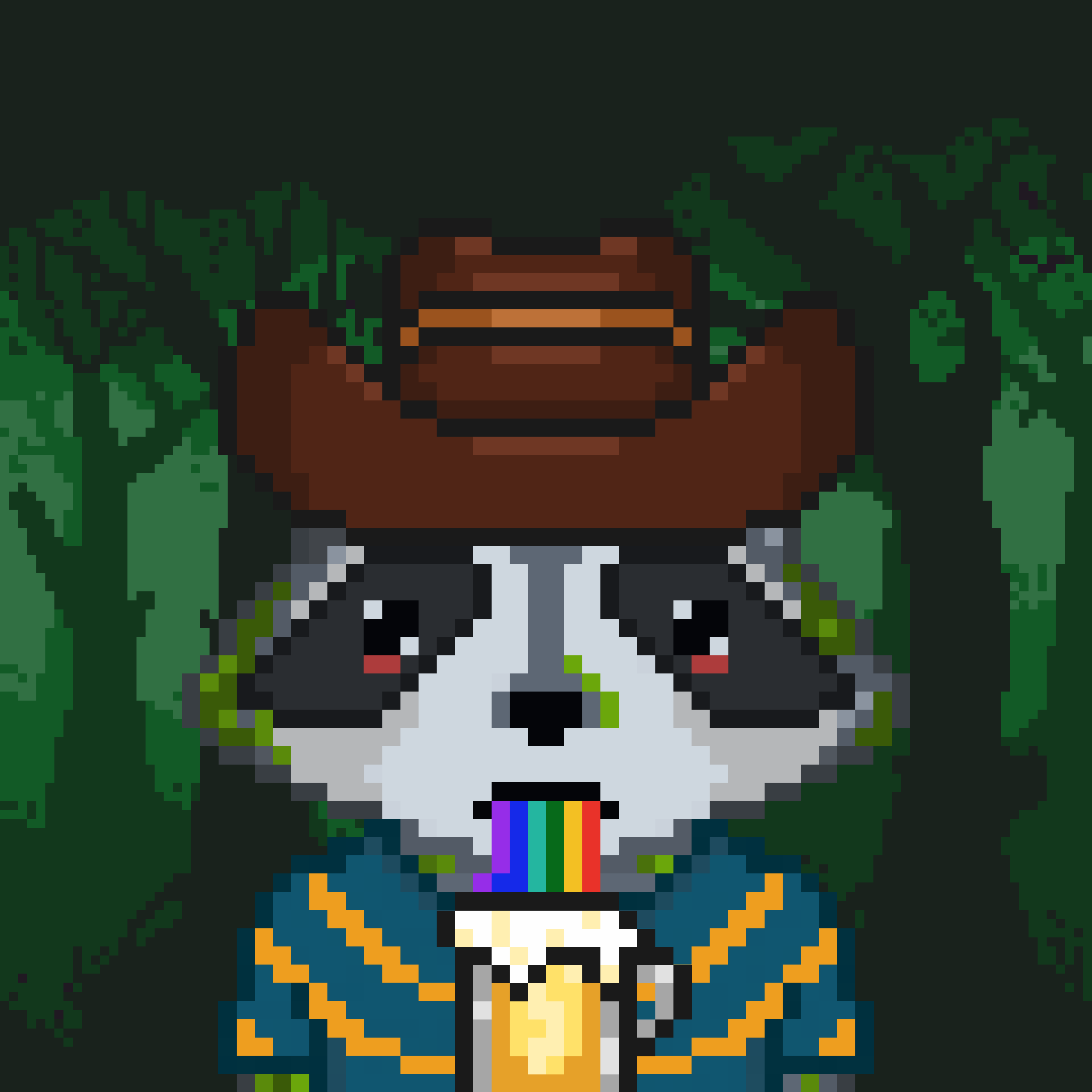 Pixel Raccoon #1247 NFT on Algorand