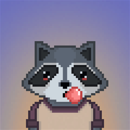 Pixel Raccoon #144