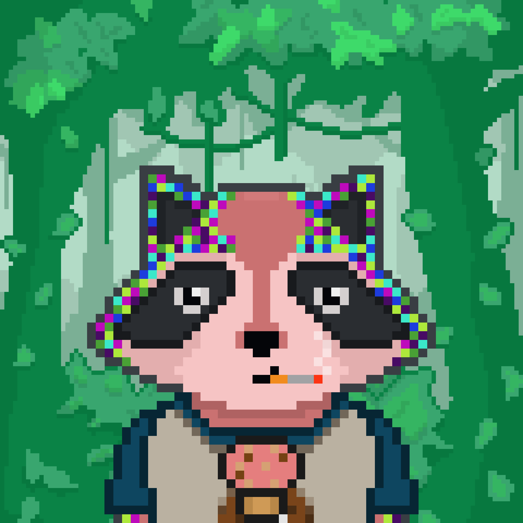 Pixel Raccoon #172 NFT on Algorand