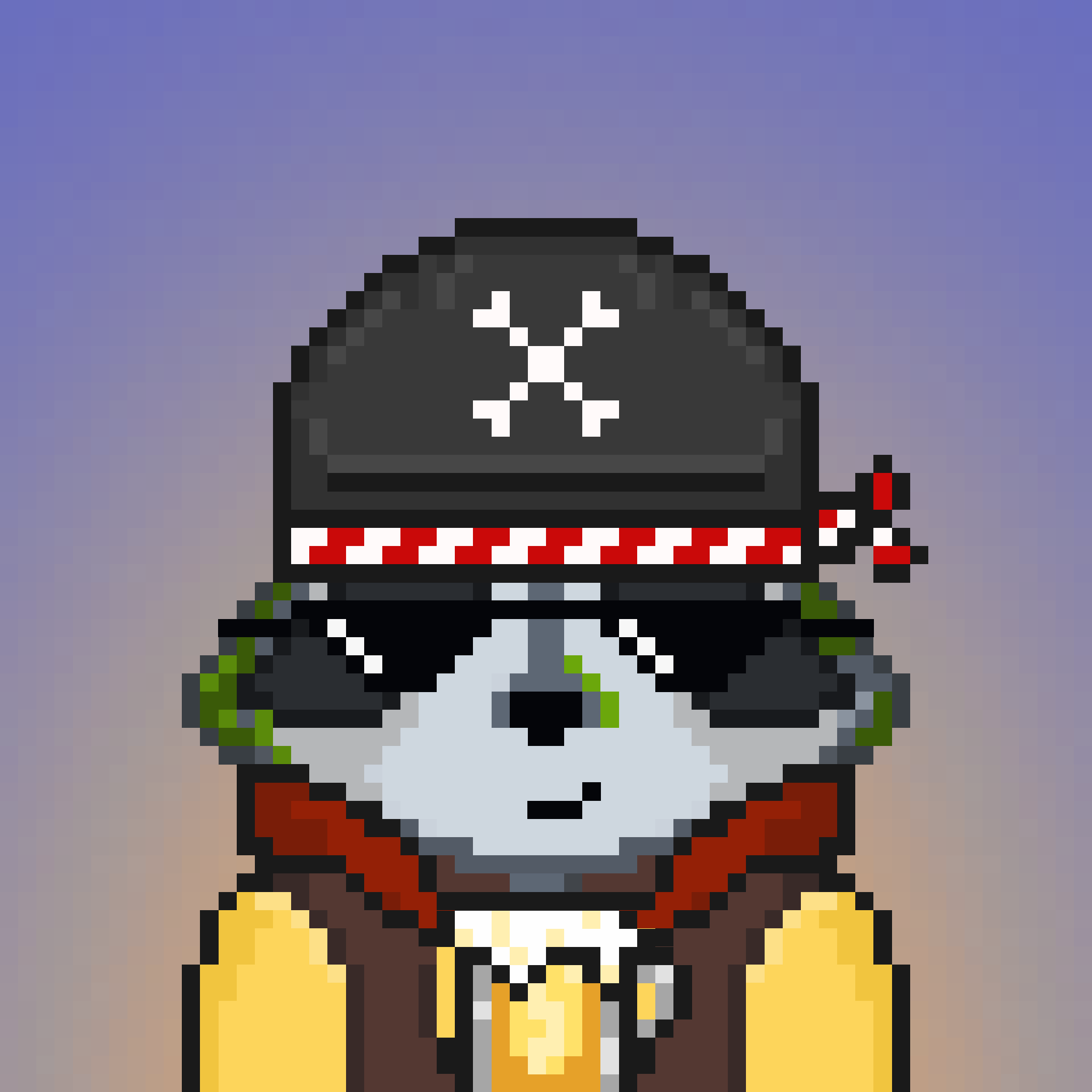 Pixel Raccoon #1840 NFT on Algorand