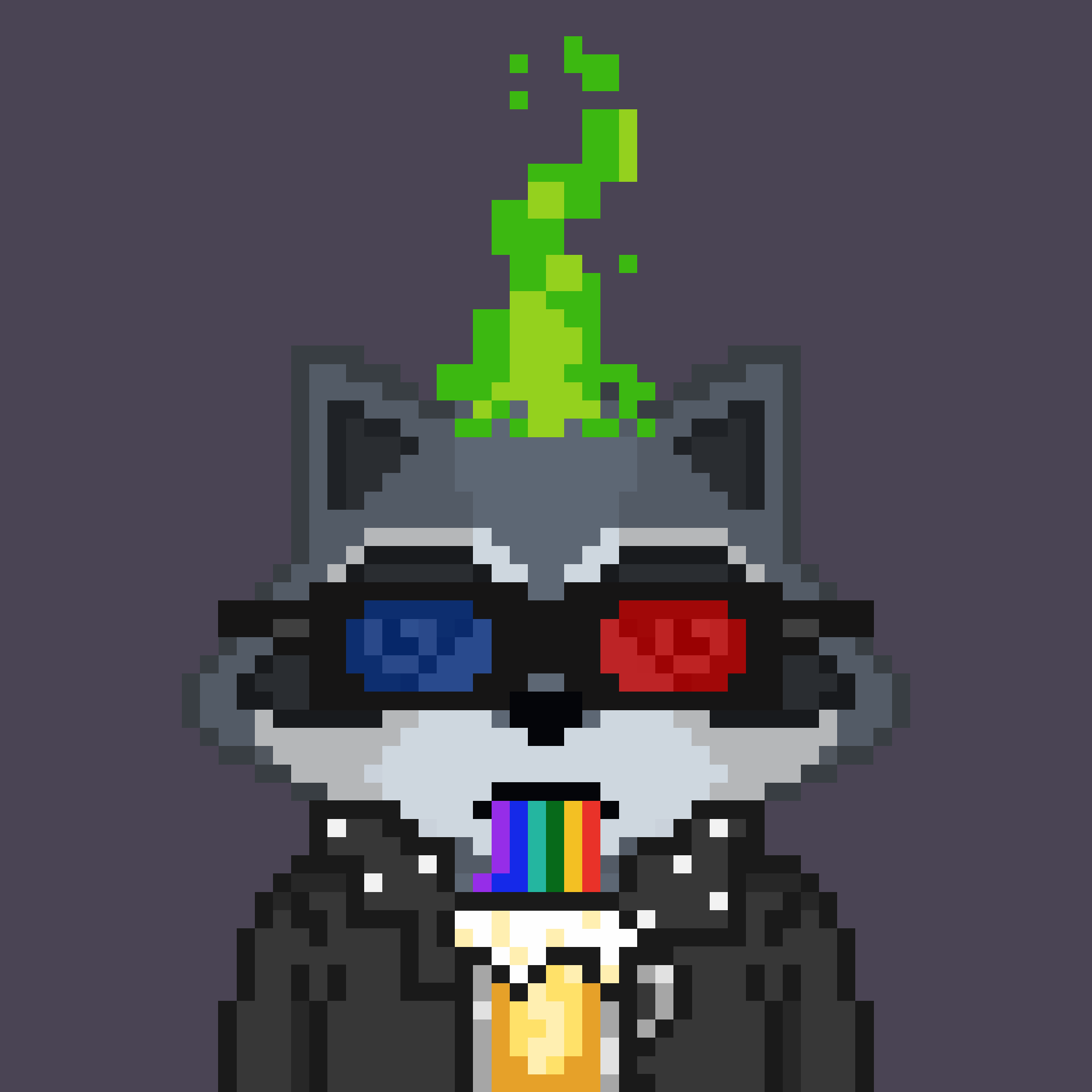 Pixel Raccoon #242 NFT on Algorand