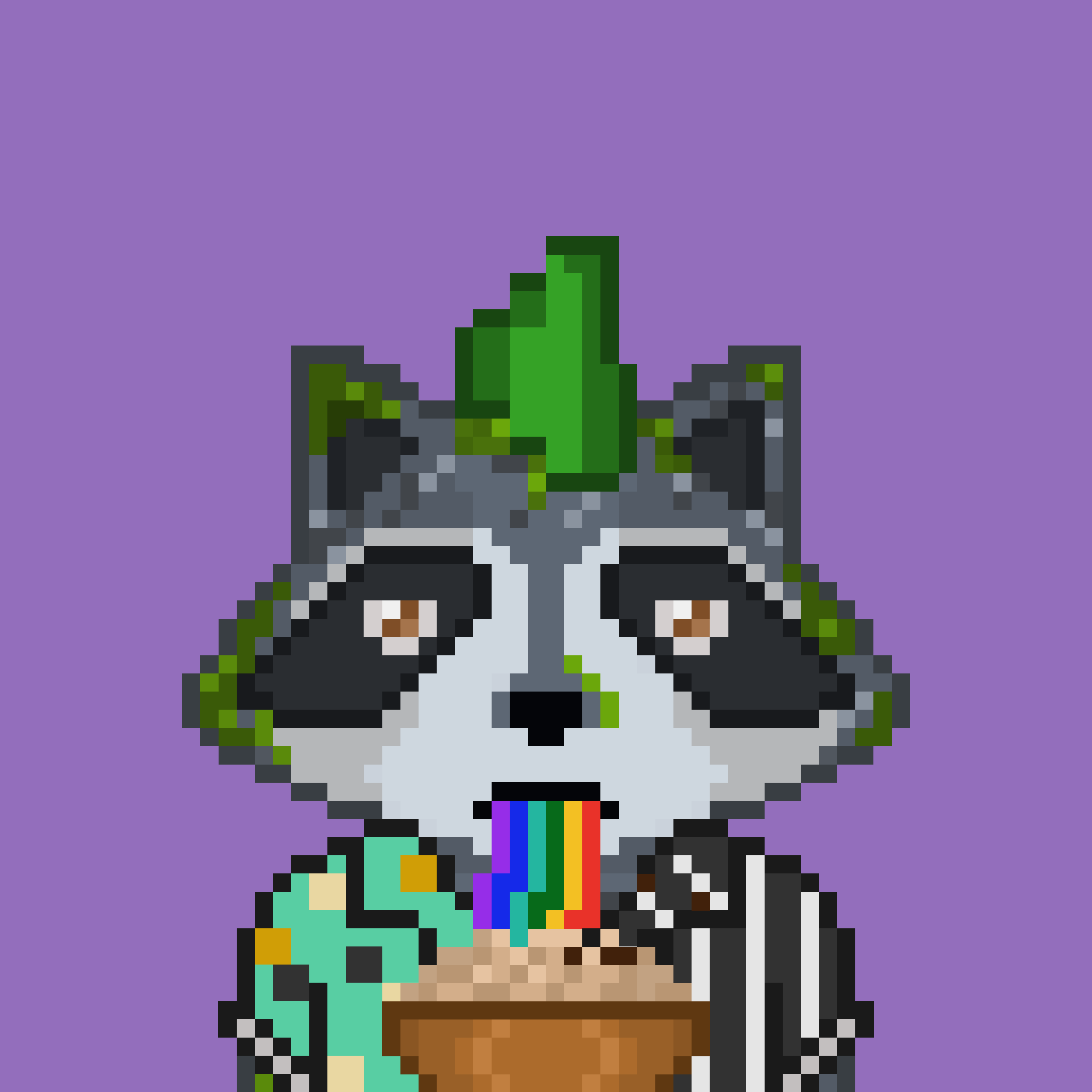 Pixel Raccoon #2480 NFT on Algorand